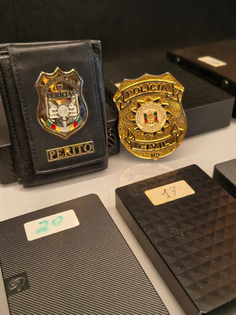 Além de pornografia infantil, empresários da região presos tinham material de abuso sexual de animais. Foto: Polícia Civil
