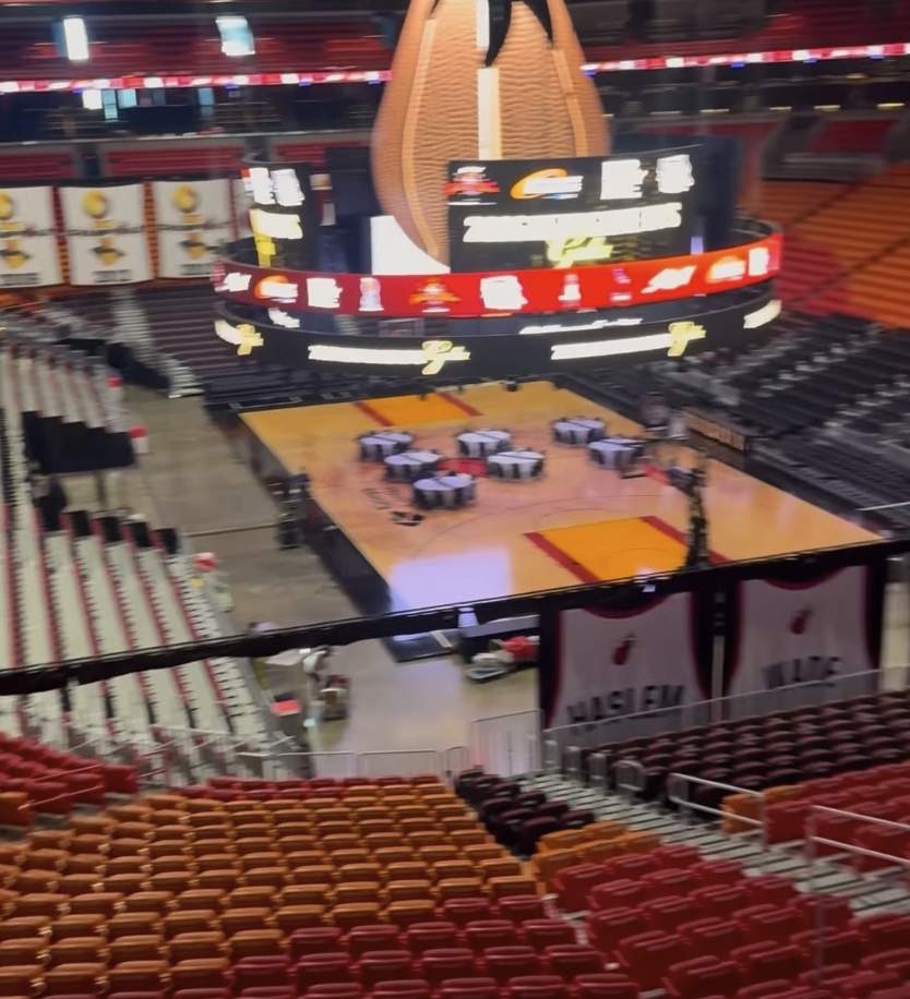 Kaseya Center, arena do Miami Heat na NBA, com capacidade para 19.500 pessoas, 80 suítes de luxo e 76 camarotes privados