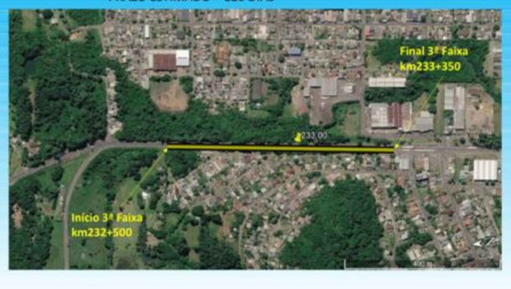 Implantação de terceira faixa no bairro Roselândia, em Estância Velha (R$ 2,44 milhões)