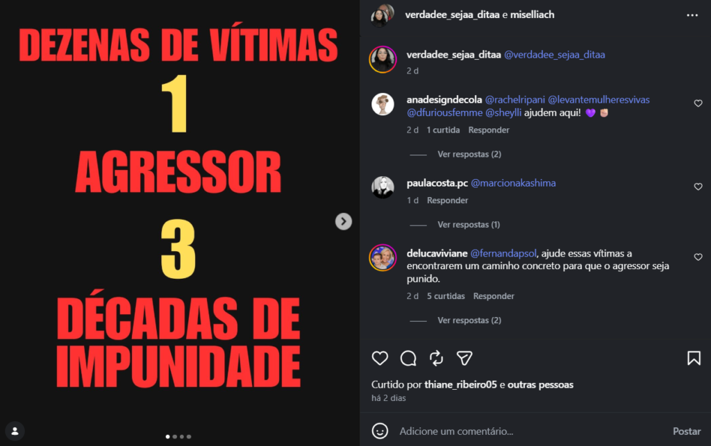 Em rede on-line mobilizada pela própria irmã, ex-morador da Região é denunciado por dezenas de mulheres por violência sexual no RS e SC