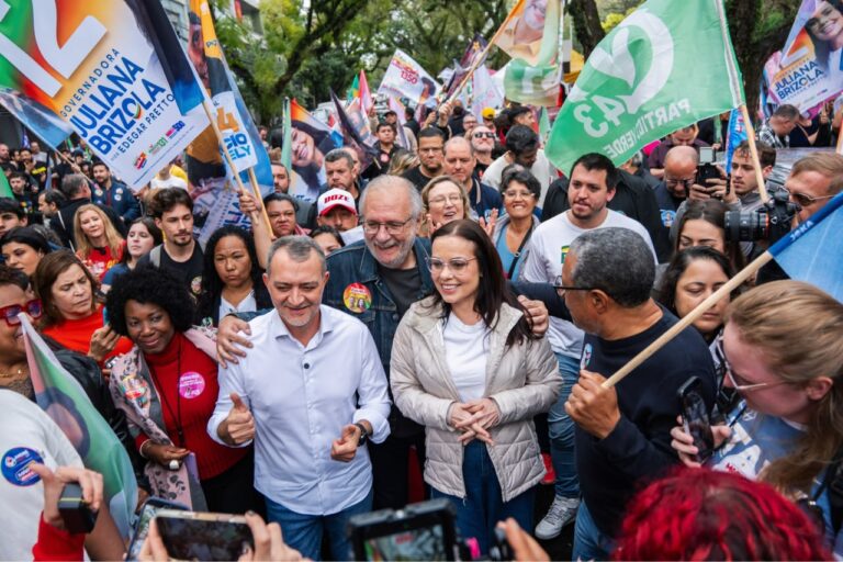 Juliana Brizola inicia campanha em Porto Alegre. Foto: Divulgação / Coligação Com o Povo