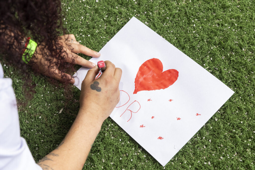 amor, criança, coração, homenagem,
