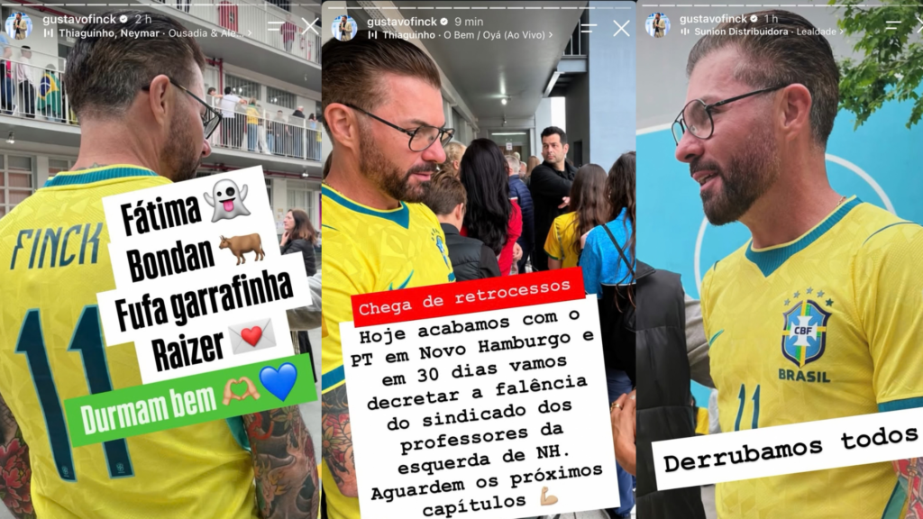 "Durmam bem": Finck posta indireta para adversários derrotados na eleição e critica sindicato de Novo Hamburgo